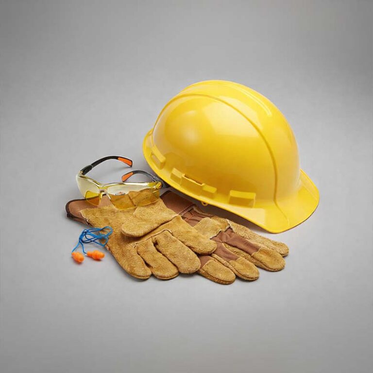 Hard Hat Gloves And Tools